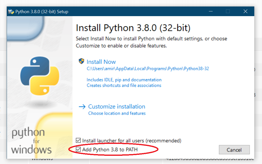 install Python Win